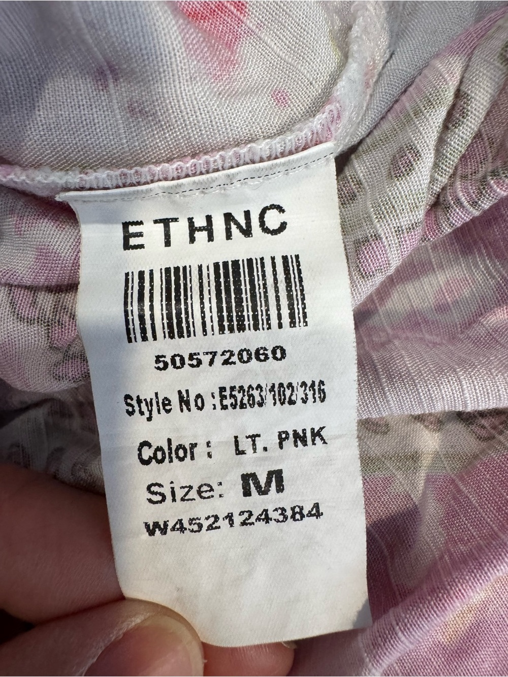 Colorful Pink Paisley boho patchwork Harem Pants size medium - Picture 9 of 9